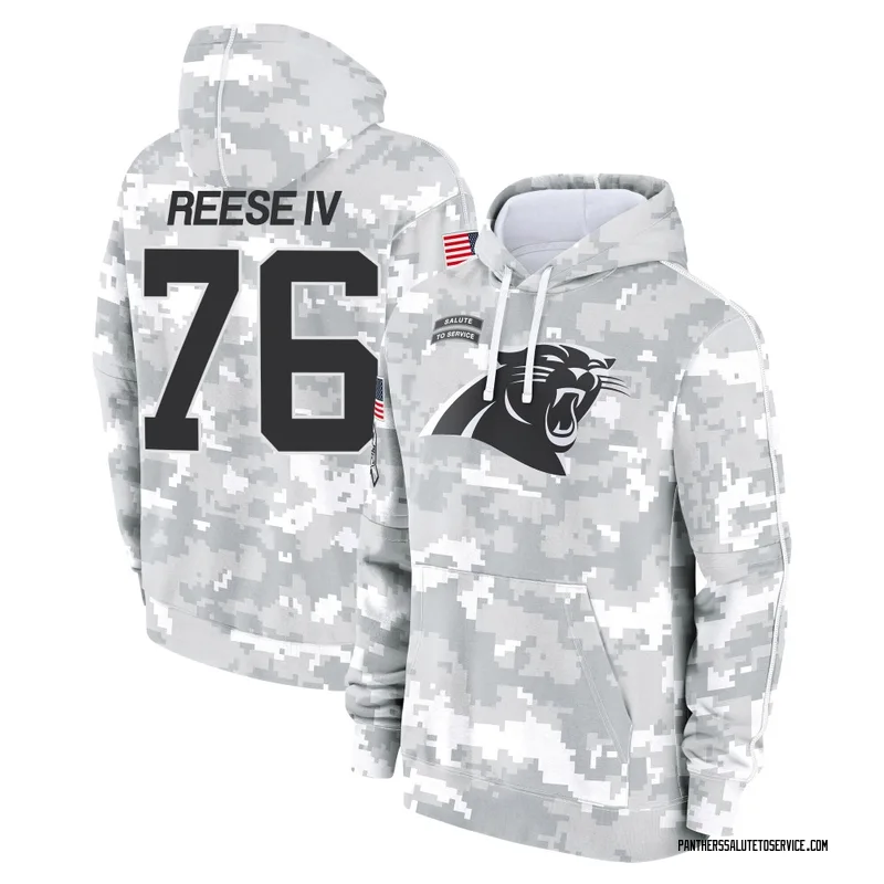 Men's Albert Reese IV Carolina Panthers Camo Arctic 2024 Salute to Service Club Fleece Pullover Hoodie