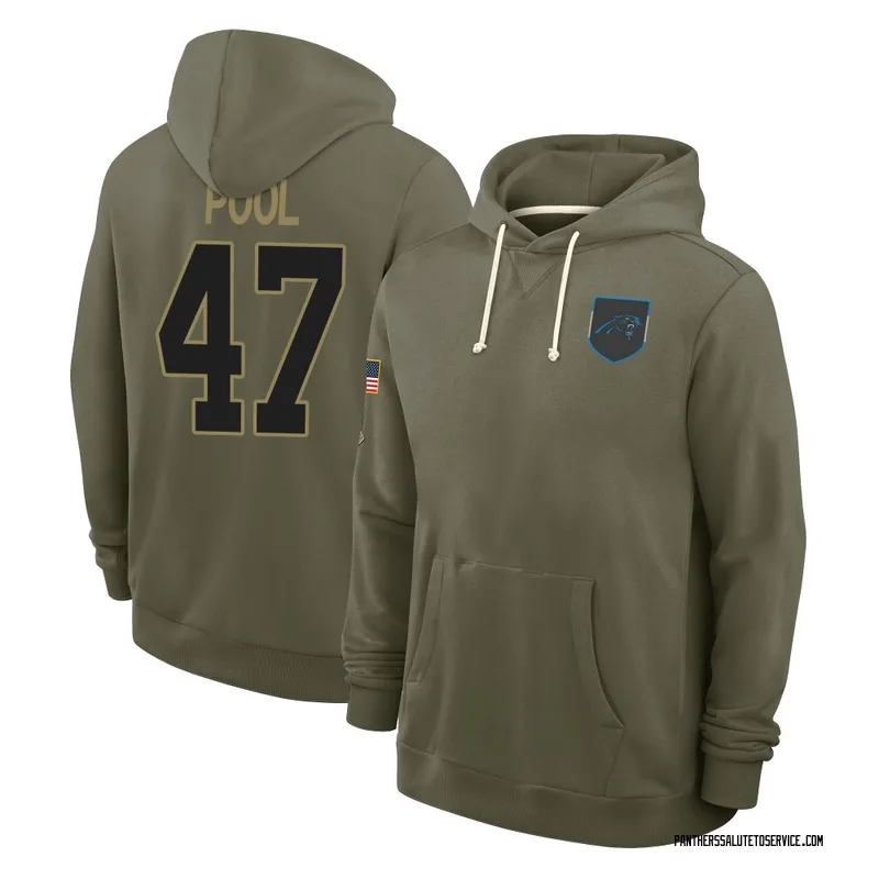 Men's Bumper Pool Carolina Panthers Olive 2025 Salute to Service Hoodie