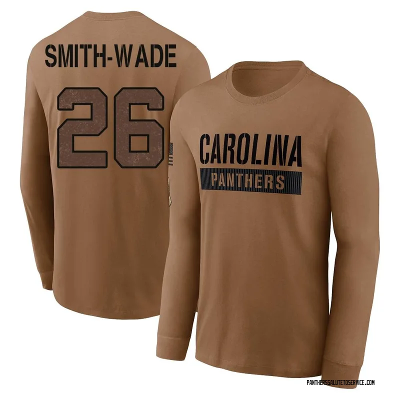 Men's Chau Smith-Wade Carolina Panthers Brown 2023 Salute To Service Long Sleeve T-Shirt