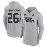 Men's Chau Smith-Wade Carolina Panthers Gray 2024 Salute to Service Lightweight Performance Long Sleeve Hooded T-Shirt