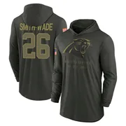 Men's Chau Smith-Wade Carolina Panthers Green Forest/ 2025 Salute to Service Sideline Lightweight Hooded Pullover Long Sleeve T-