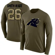 Men's Chau Smith-Wade Carolina Panthers Legend Olive Salute to Service Sideline Long Sleeve T-Shirt