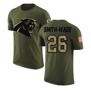 Men's Chau Smith-Wade Carolina Panthers Legend Olive Salute to Service T-Shirt