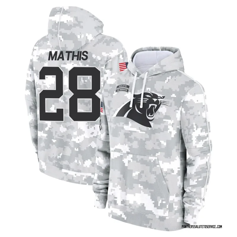 Men's Damarri Mathis Carolina Panthers Camo Arctic 2024 Salute to Service Club Fleece Pullover Hoodie