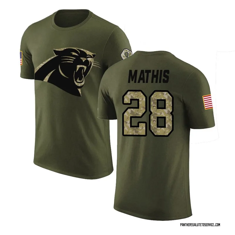 Men's Damarri Mathis Carolina Panthers Legend Olive Salute to Service T-Shirt