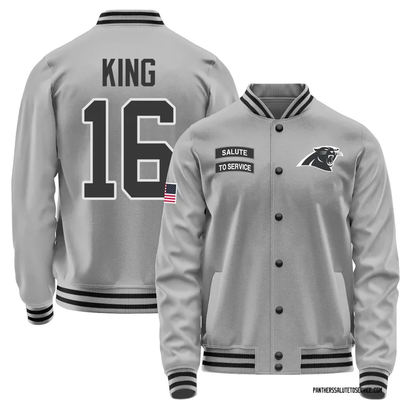 Men's Haynes King Carolina Panthers Gray Salute to Service Performance Jacket