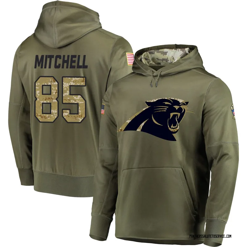 Men's James Mitchell Carolina Panthers Olive Salute to Service Pullover Hoodie