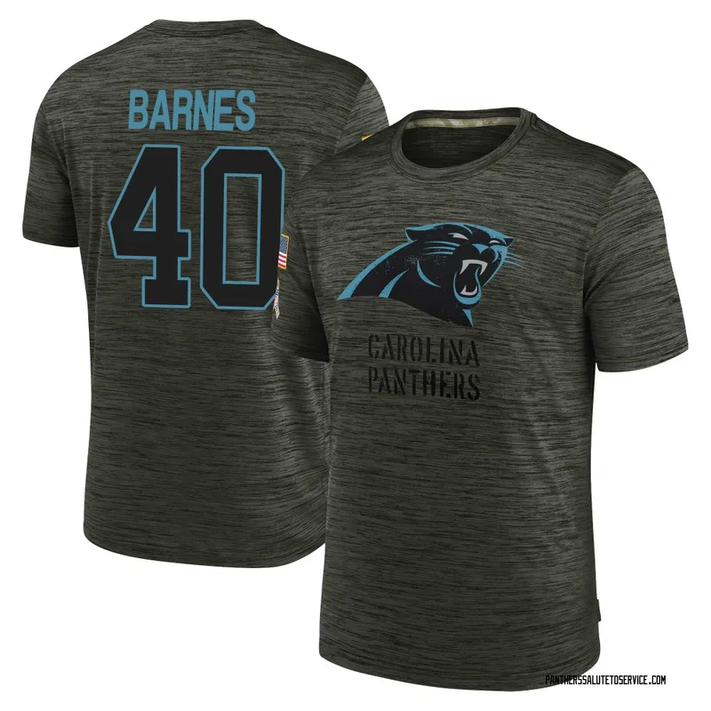 Men's Krys Barnes Carolina Panthers Olive 2025 Salute to Service Velocity T-Shirt