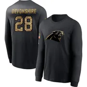 Men's M.J. Devonshire Carolina Panthers Black 2020 Salute To Service Sideline Performance Long Sleeve T-Shirt