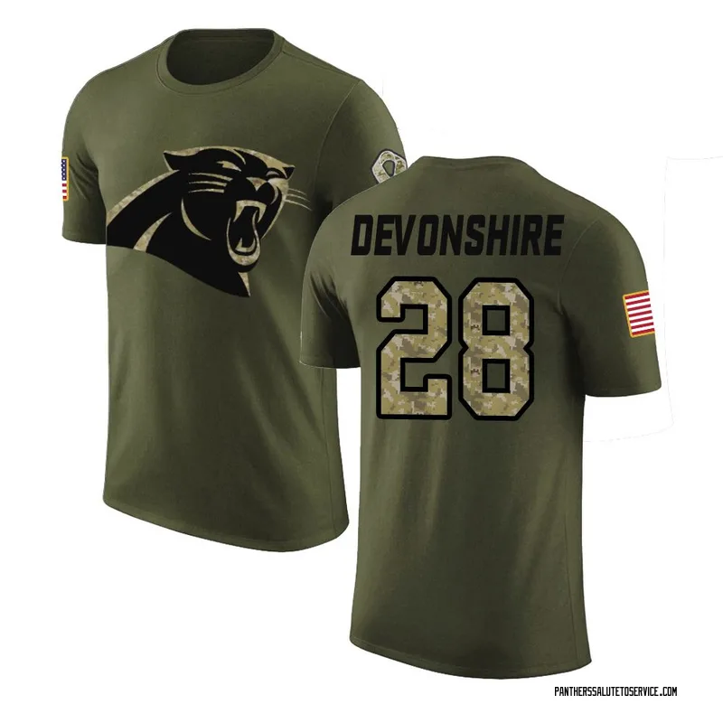 Men's M.J. Devonshire Carolina Panthers Legend Olive Salute to Service T-Shirt
