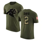 Men's Miles Davis Carolina Panthers Legend Olive Salute to Service T-Shirt