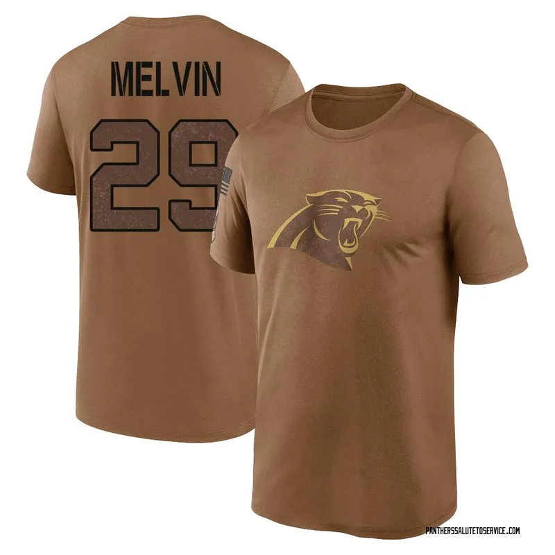 Men's Rashaan Melvin Carolina Panthers Legend Brown 2023 Salute To Service Performance T-Shirt
