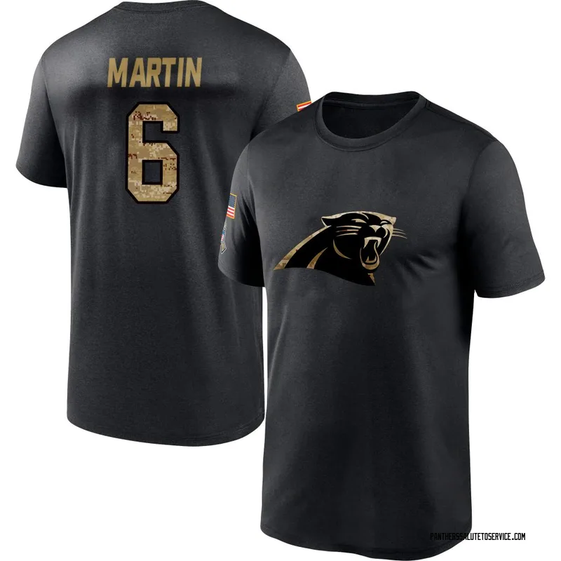 Men's Sam Martin Carolina Panthers Black 2020 Salute To Service Performance T-Shirt