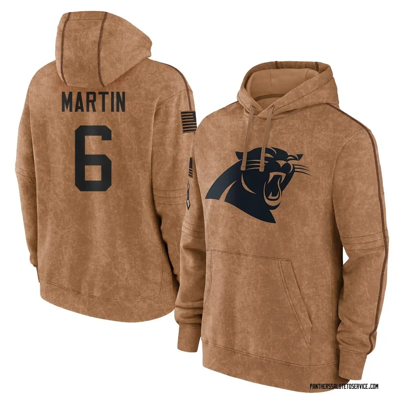 Men's Sam Martin Carolina Panthers Brown 2023 Salute To Service Club Pullover Hoodie