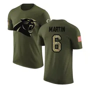 Men's Sam Martin Carolina Panthers Legend Olive Salute to Service T-Shirt