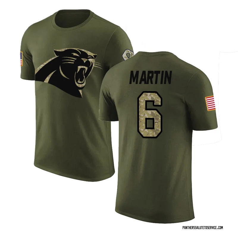 Men's Sam Martin Carolina Panthers Legend Olive Salute to Service T-Shirt