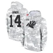 Men's Will Grier Carolina Panthers Camo Arctic 2024 Salute to Service Club Fleece Pullover Hoodie