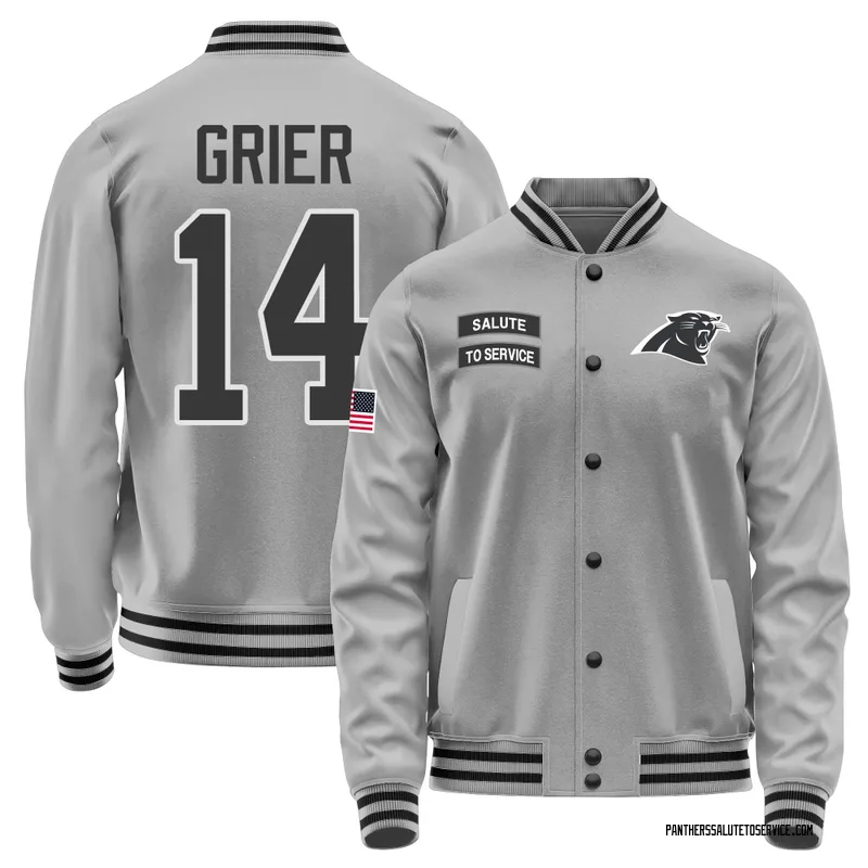 Men's Will Grier Carolina Panthers Gray Salute to Service Performance Jacket