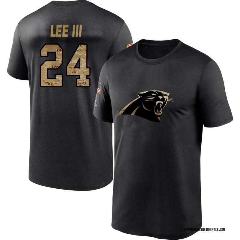 Men's Will Lee III Carolina Panthers Black 2020 Salute To Service Performance T-Shirt