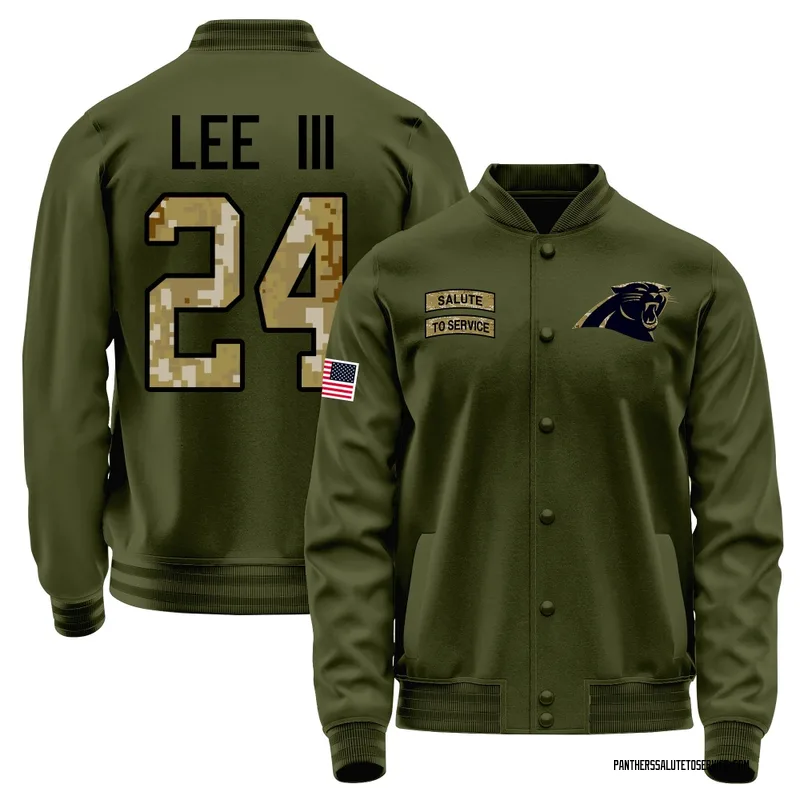 Men's Will Lee III Carolina Panthers Olive Salute to Service Sideline Performance Jacket