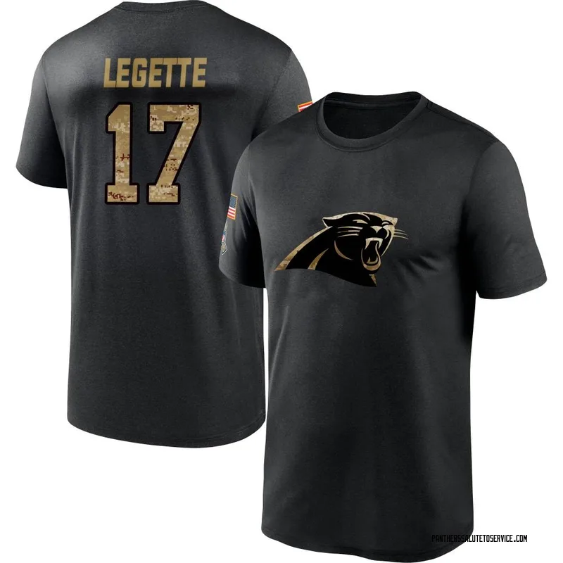 Men's Xavier Legette Carolina Panthers Black 2020 Salute To Service Performance T-Shirt