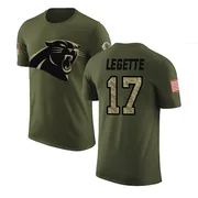 Men's Xavier Legette Carolina Panthers Legend Olive Salute to Service T-Shirt