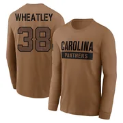 Men's Zakee Wheatley Carolina Panthers Brown 2023 Salute To Service Long Sleeve T-Shirt
