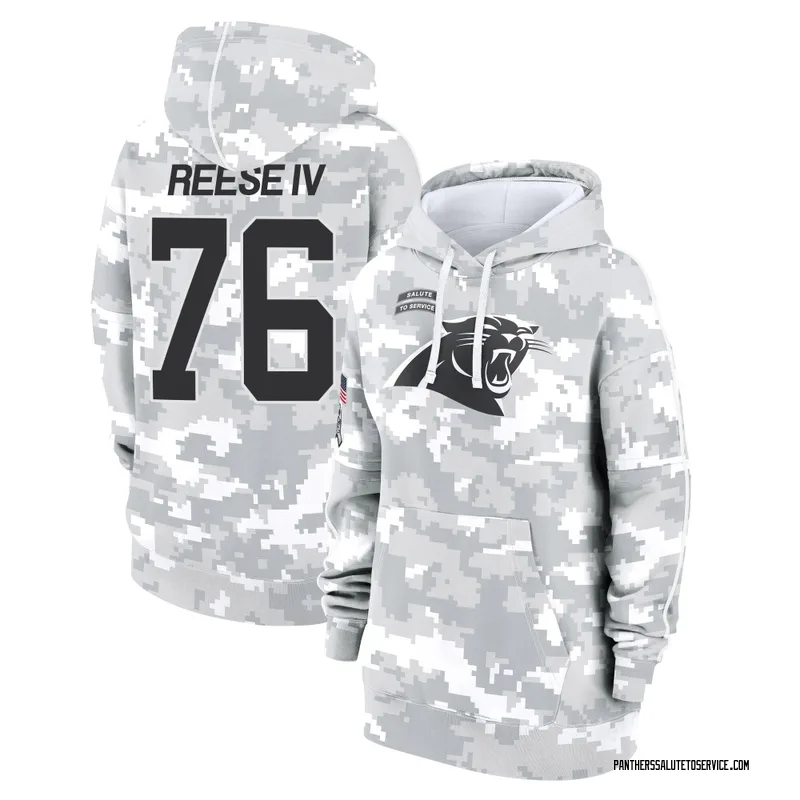 Women's Albert Reese IV Carolina Panthers Camo Arctic 2024 Salute to Service Club Fleece Pullover Hoodie