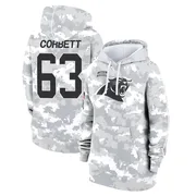 Women's Austin Corbett Carolina Panthers Camo Arctic 2024 Salute to Service Club Fleece Pullover Hoodie