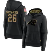 Women's Chau Smith-Wade Carolina Panthers Black 2020 Salute to Service Sideline Performance Pullover Hoodie
