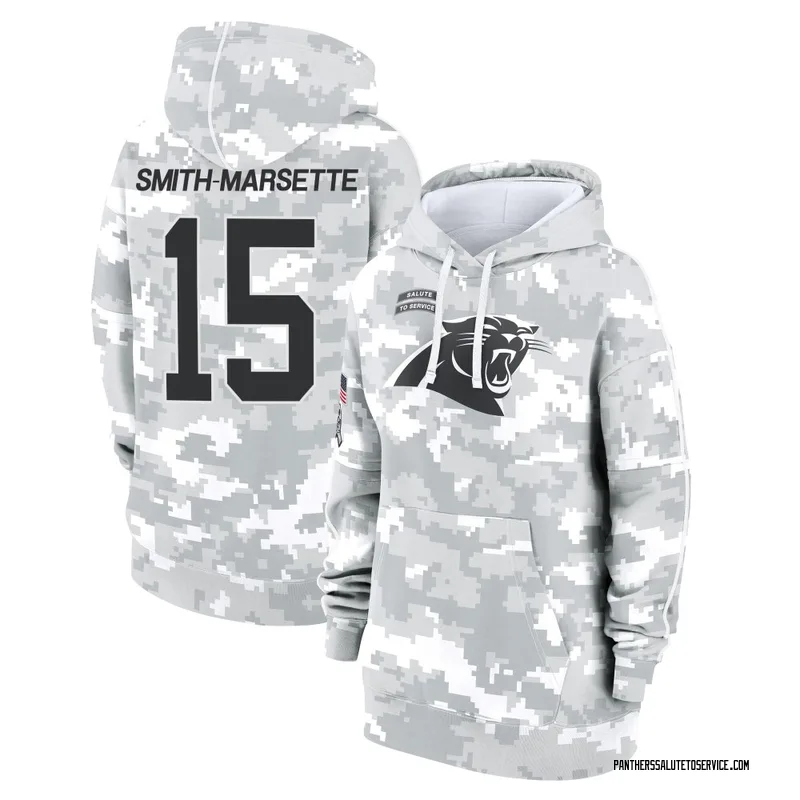 Women's Ihmir Smith-Marsette Carolina Panthers Camo Arctic 2024 Salute to Service Club Fleece Pullover Hoodie