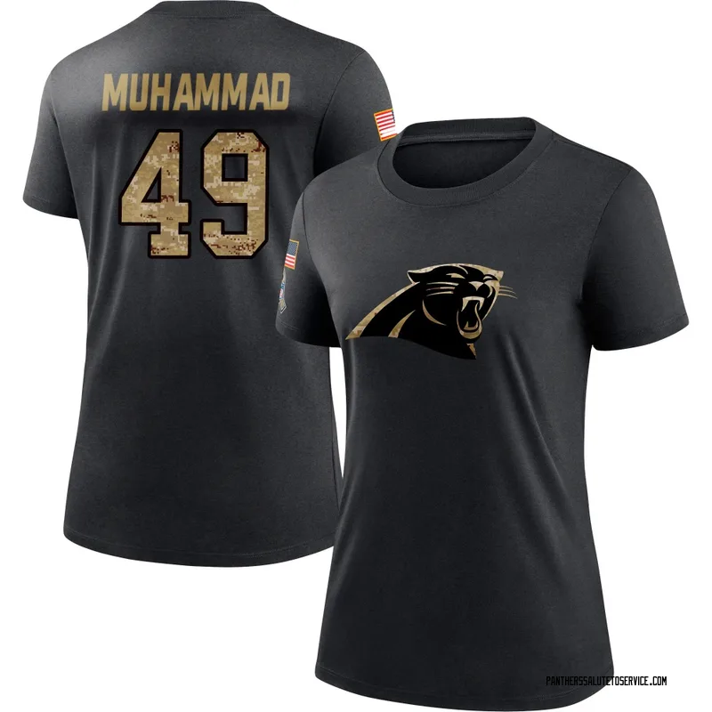 Women's Jamil Muhammad Carolina Panthers Black 2020 Salute To Service Performance T-Shirt