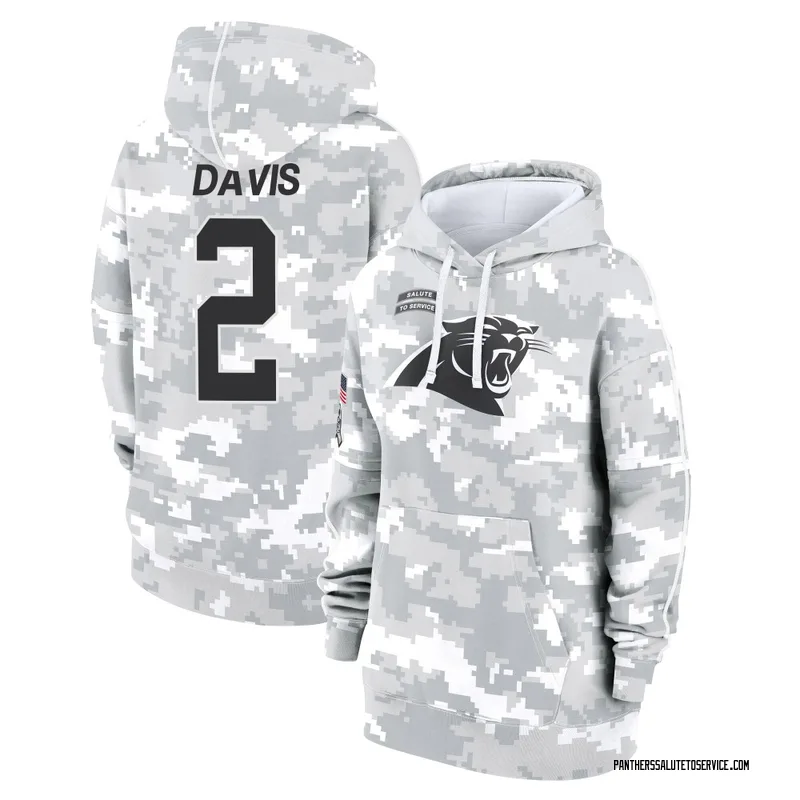Women's Miles Davis Carolina Panthers Camo Arctic 2024 Salute to Service Club Fleece Pullover Hoodie