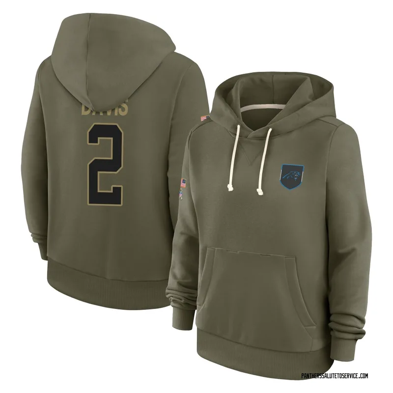 Women's Miles Davis Carolina Panthers Olive 2025 Salute to Service Hoodie