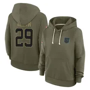 Women's Rashaan Melvin Carolina Panthers Olive 2025 Salute to Service Hoodie