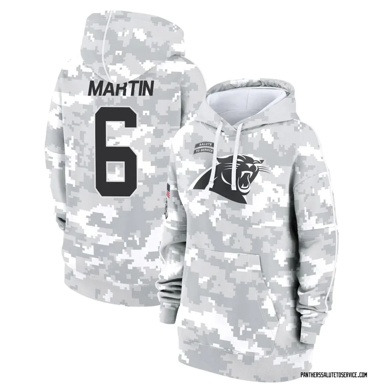 Women's Sam Martin Carolina Panthers Camo Arctic 2024 Salute to Service Club Fleece Pullover Hoodie
