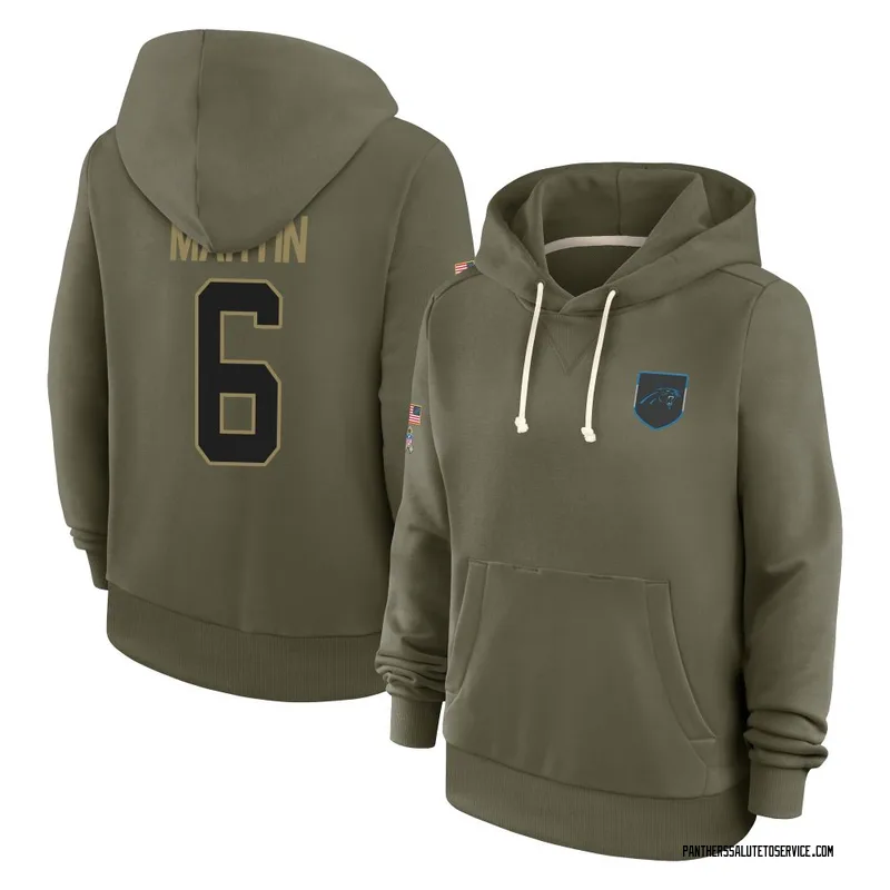 Women's Sam Martin Carolina Panthers Olive 2025 Salute to Service Hoodie