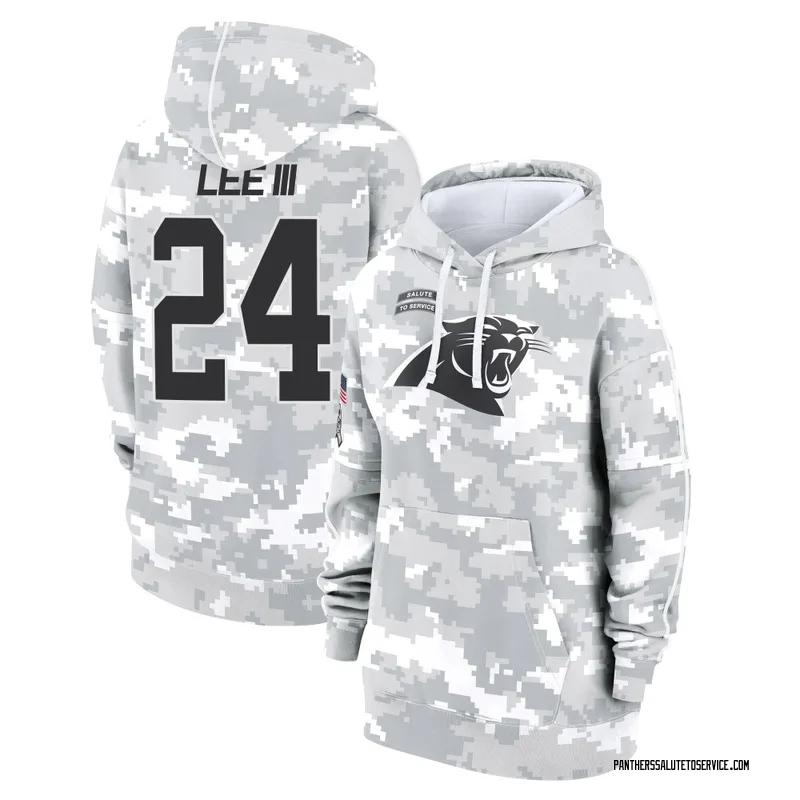 Women's Will Lee III Carolina Panthers Camo Arctic 2024 Salute to Service Club Fleece Pullover Hoodie