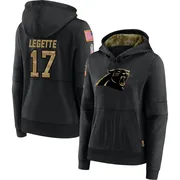 Women's Xavier Legette Carolina Panthers Black 2020 Salute to Service Sideline Performance Pullover Hoodie