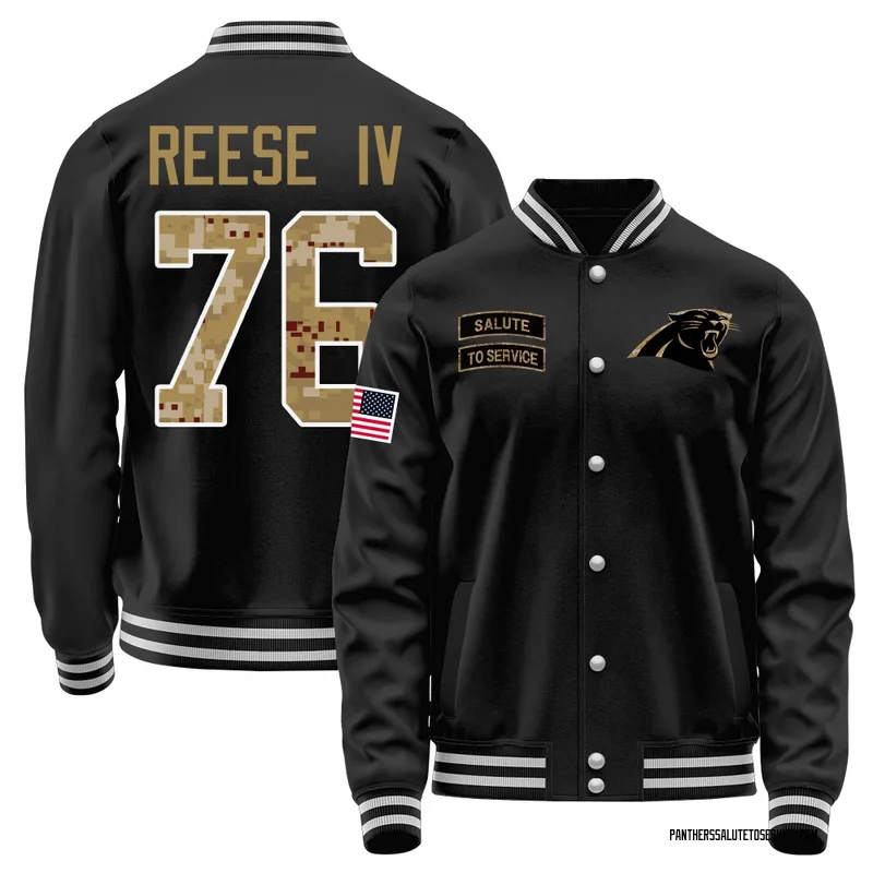 Youth Albert Reese IV Carolina Panthers Black Salute to Service Sideline Performance Jacket