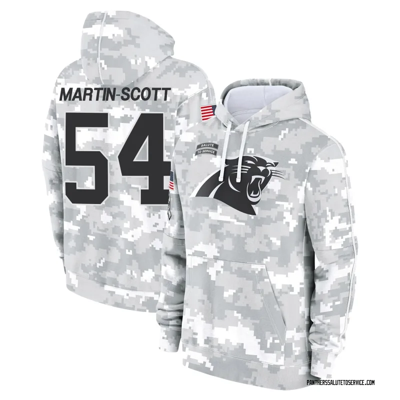 Youth Bam Martin-Scott Carolina Panthers Camo Arctic 2024 Salute to Service Club Fleece Pullover Hoodie