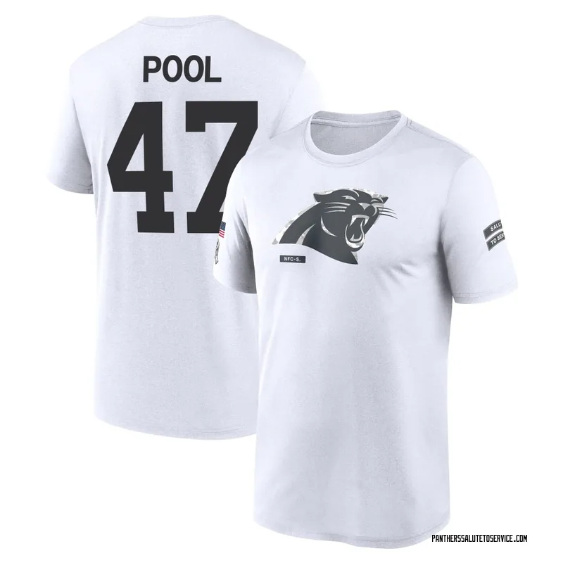 Youth Bumper Pool Carolina Panthers Legend White 2024 Salute to Service Performance T-Shirt