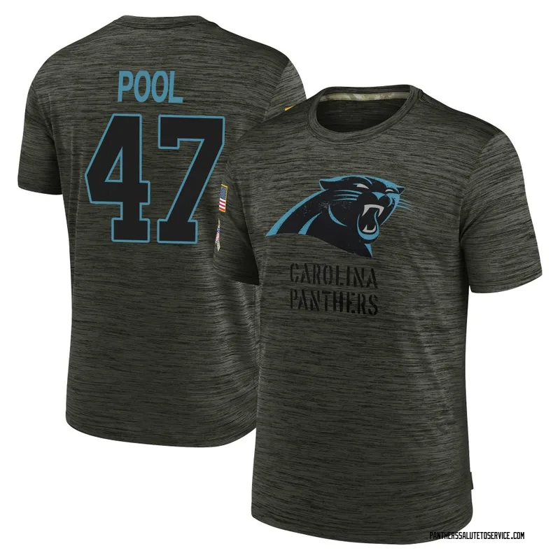 Youth Bumper Pool Carolina Panthers Olive 2025 Salute to Service Velocity T-Shirt