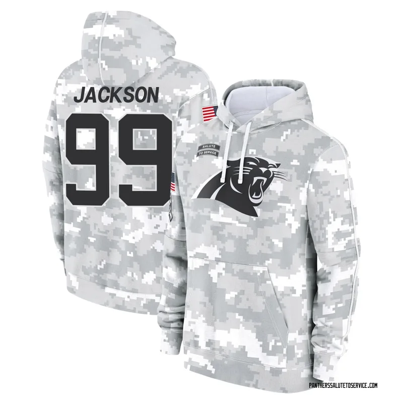 Youth Cam Jackson Carolina Panthers Camo Arctic 2024 Salute to Service Club Fleece Pullover Hoodie