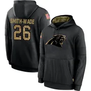 Youth Chau Smith-Wade Carolina Panthers Black 2020 Salute to Service Sideline Performance Pullover Hoodie