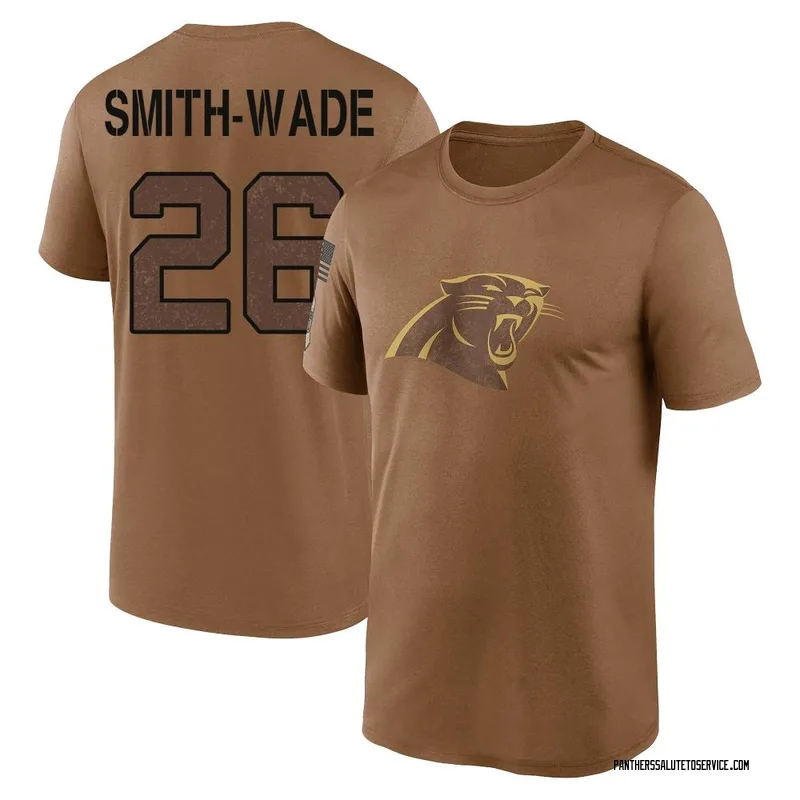 Youth Chau Smith-Wade Carolina Panthers Legend Brown 2023 Salute To Service Performance T-Shirt