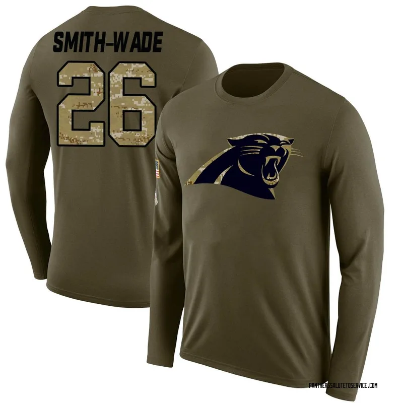 Youth Chau Smith-Wade Carolina Panthers Legend Olive Salute to Service Sideline Long Sleeve T-Shirt