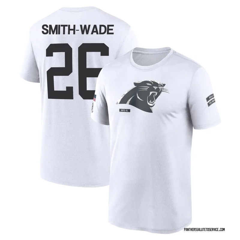 Youth Chau Smith-Wade Carolina Panthers Legend White 2024 Salute to Service Performance T-Shirt