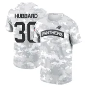 Youth Chuba Hubbard Carolina Panthers Camo Arctic 2024 Salute to Service Performance T-Shirt