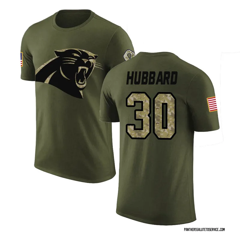 Youth Chuba Hubbard Carolina Panthers Legend Olive Salute to Service T-Shirt